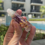 Clean Luxury Essential oil roll on, zenplenish, divine love, roller bottle, quartz, vanilla, bergamot, ylang ylang, sandalwood, jasmine, gardenia, blue lotus, natural fragrance, 24K gold, crystals
